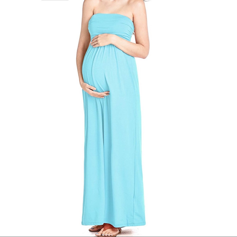 Maternity strapless dress